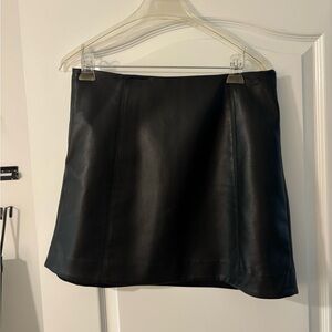 Babaton Black A-Line Mini Skirt Casual